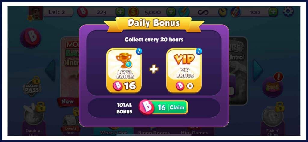 Bingo Bash Daily Bonus