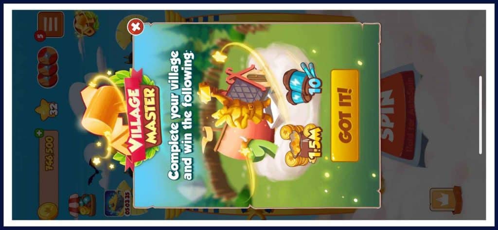 Get Coin Master Free Spins with Village Master