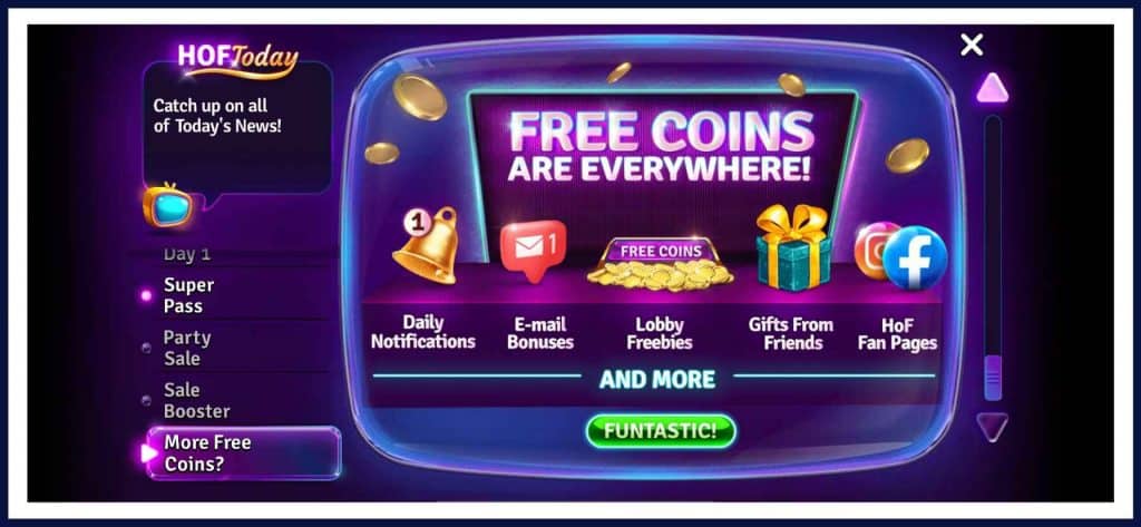 Methods to Get Free Coins House of Fun