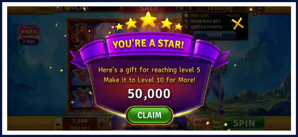 Upgrade Level in Casino Slots