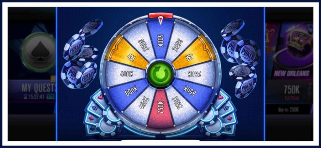 WSOP Free Wheel Spins & Hourly Bonus