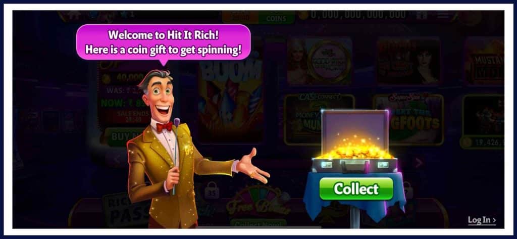 Welcome Hit it Rich Free Coins