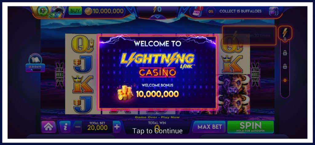 Free Lightning Link Welcome Bonus Coins