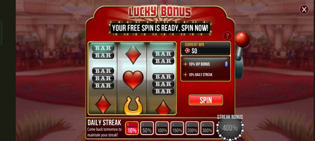 Spin the Lucky Bonus Wheel