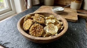 Air Fryer Zucchini Chips Two Ways: Crispy Breaded or Simply Seasoned
