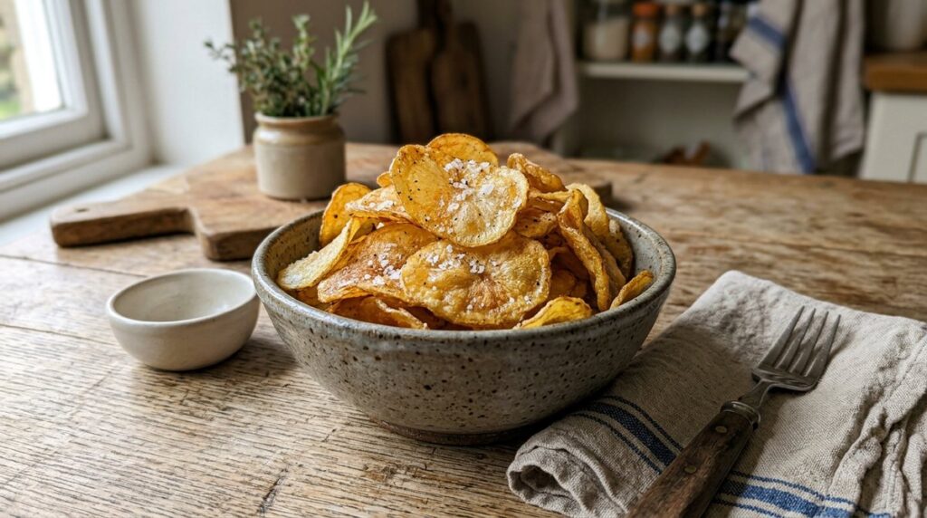 Classic Deep-Fried Potato Chips with Sea Salt