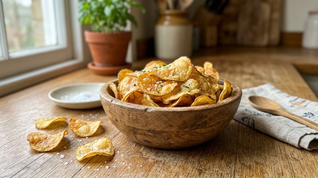 Crispy Oven-Baked Potato Chips (Never Soggy)