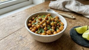 Crispy Roasted Chickpeas with Cumin and Lime
