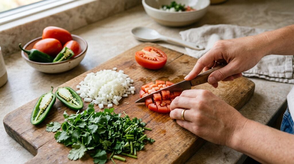 Making fresh pico de gallo: master the ratios