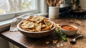 Garlic Parmesan Pita Chips