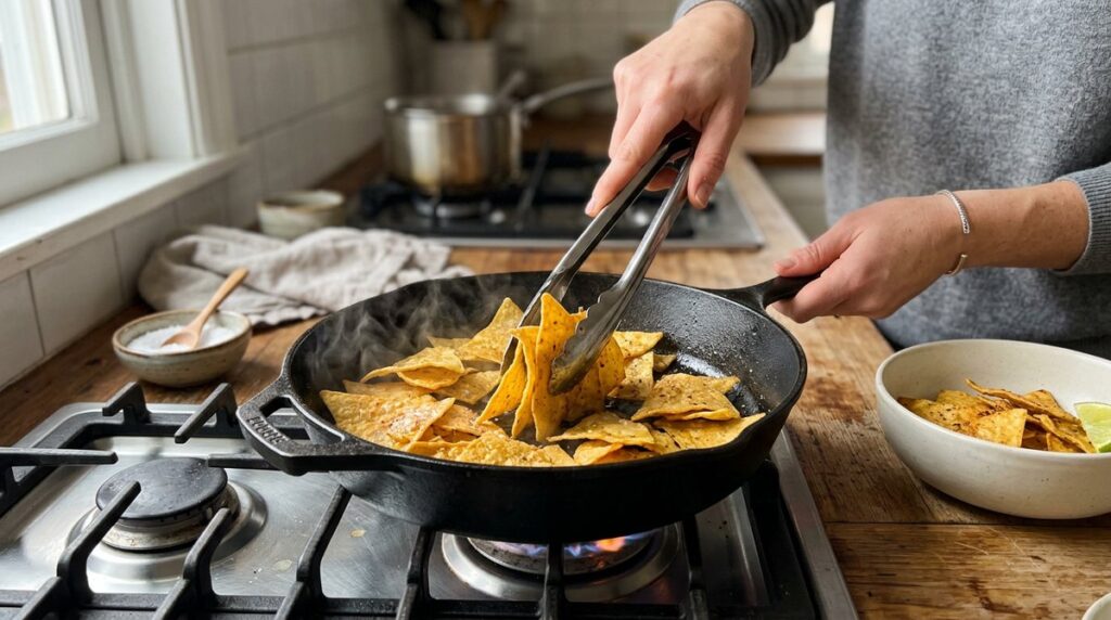 Making how to re-crisp stale tortilla chips