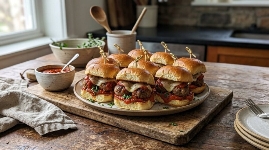 Mini Meatball Sliders with Marinara