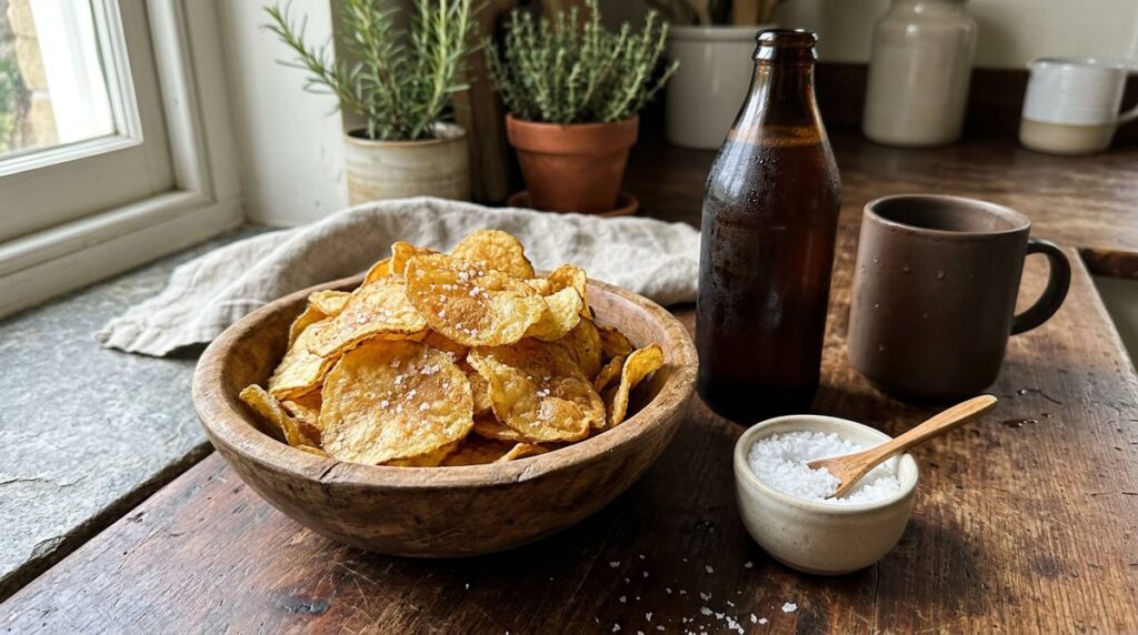 Salt and Vinegar Potato Chips from Scratch