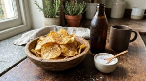 Salt and Vinegar Potato Chips from Scratch