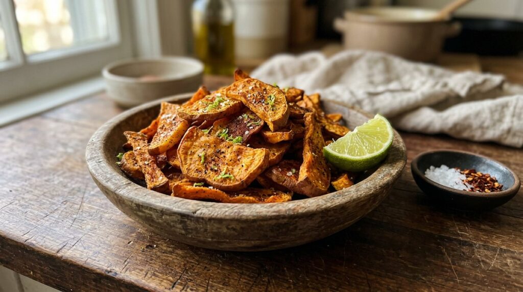 Smoky Chipotle and Lime Sweet Potato Chips