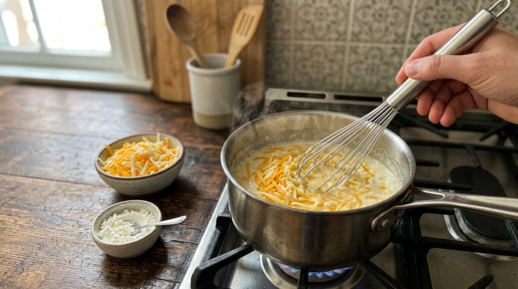 Making smooth nacho cheese sauce without processed cheese