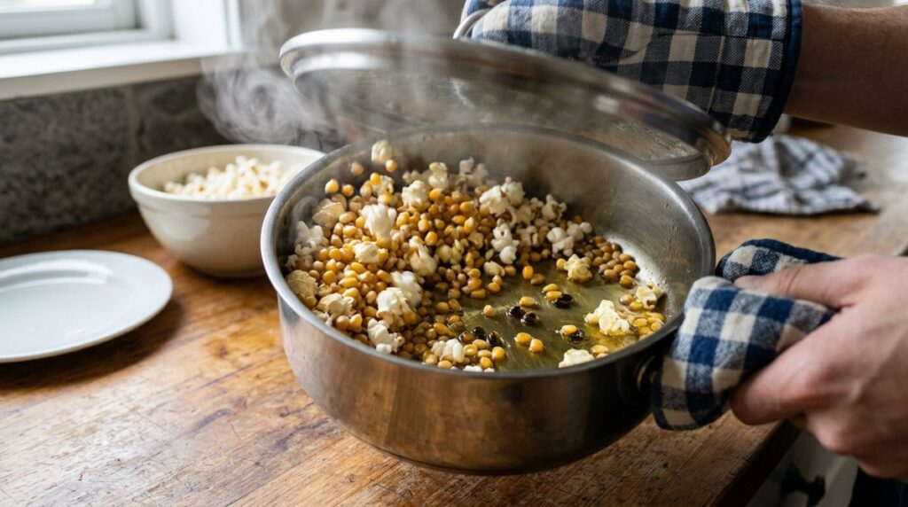 Making 15-minute stovetop popcorn with smoked paprika